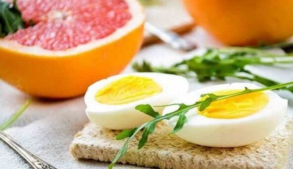 možnosť vajcového diétneho obeda