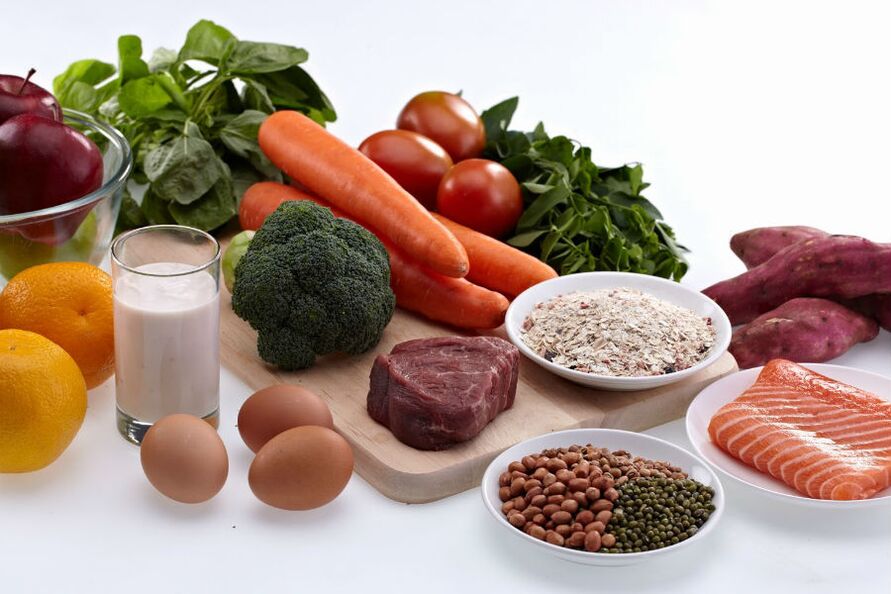 Zdravé potraviny zahrnuté v diétnych menu na chudnutie
